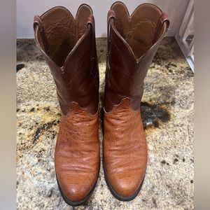 Lucchese Handmade ostrich cowboy boots